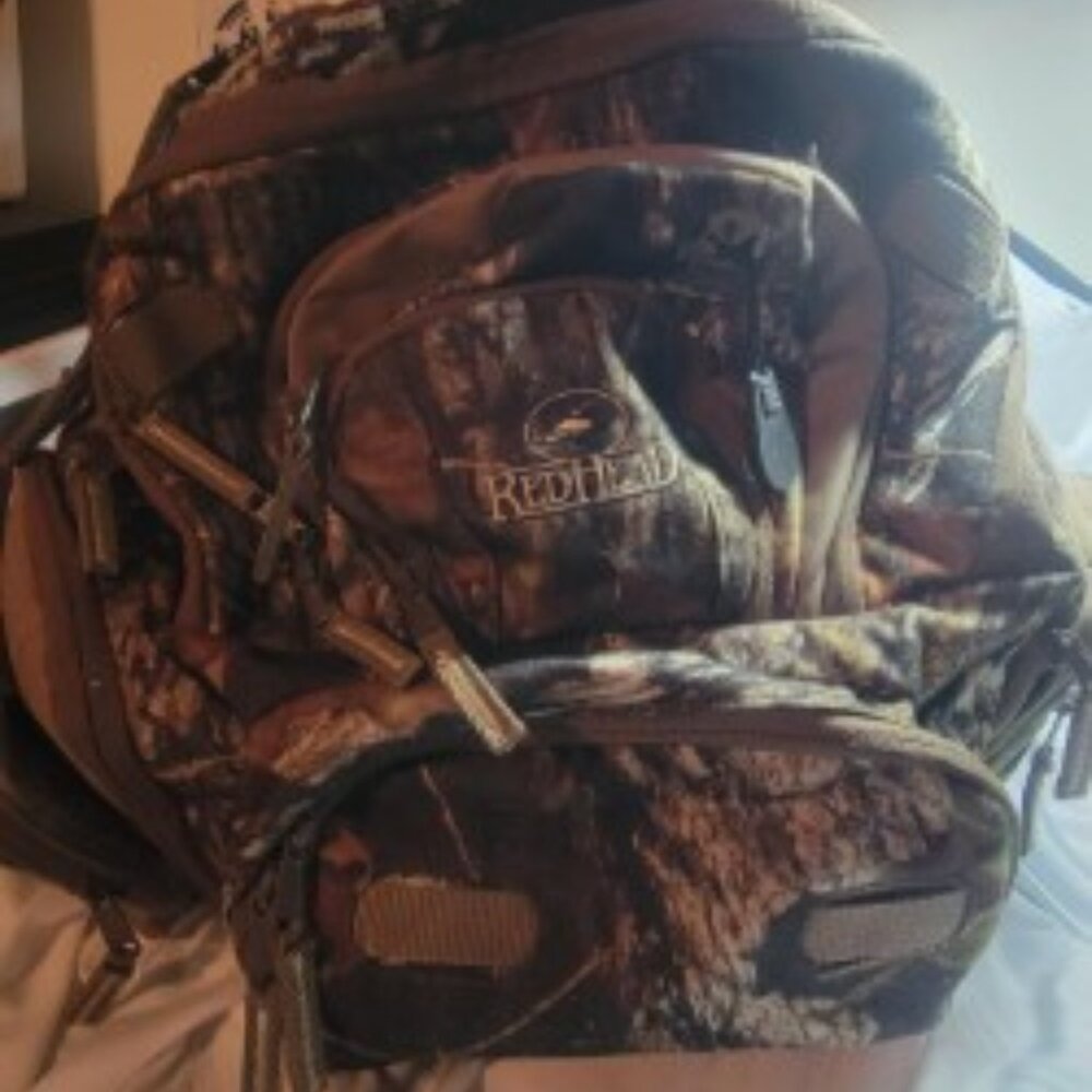 RedHead Camo H2O Hiking Backpack w/ Sealed Hydration Bladder, Compass, Detachabl